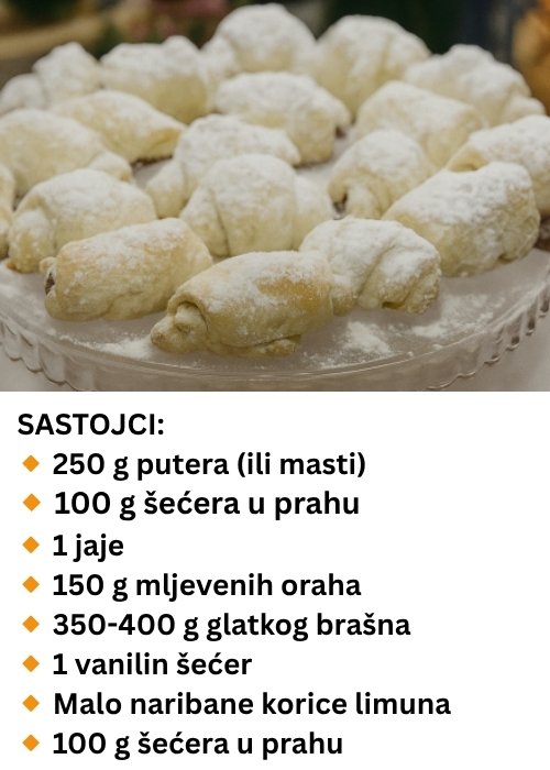 Kiflice sa Orasima koje se Tope u Ustima (Bakin Recept)