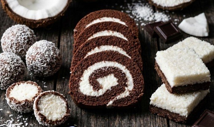 crno beli kokos kolači recept