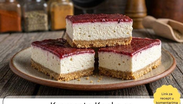 Najbolji Recept za Kremaste Kocke sa Bobicama bez Pečenja