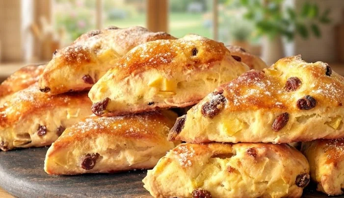 Domaće pogačice sa jabukama i suvim grožđem