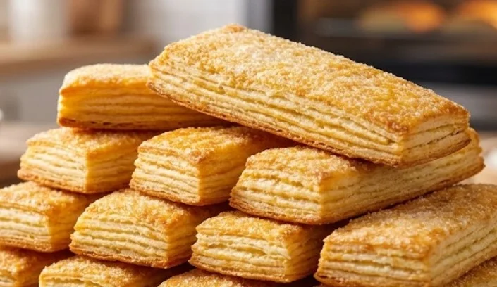 Hrskavi lisnati keksići sa šećerom