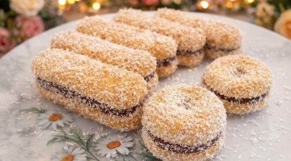 Čupavci sa keksom kolutića, piškota i drugim