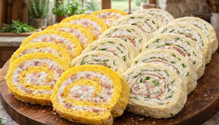 Žuti i beli slani rolat