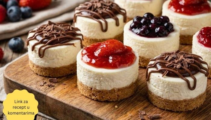 Najbolji Mini Cheesecake Bites bez pečenja Recept
