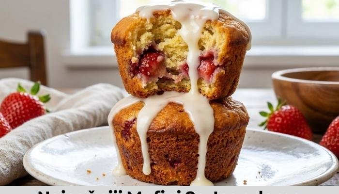 Najsočniji Mafini Sa Jagodama i Sirom – Ukusan Recept