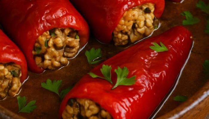 Posne punjene paprike sa pirinčem i pečurkama – Recept