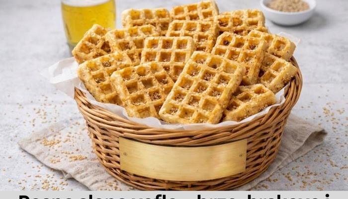 Posne slane vafle – brze, hrskave i savršene bez jaja i mleka