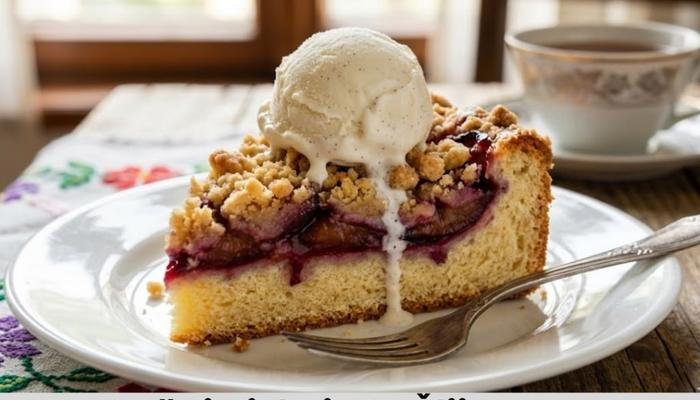 Najbolji Sočni Biskvit Sa Šljivama I Sladoledom Recept