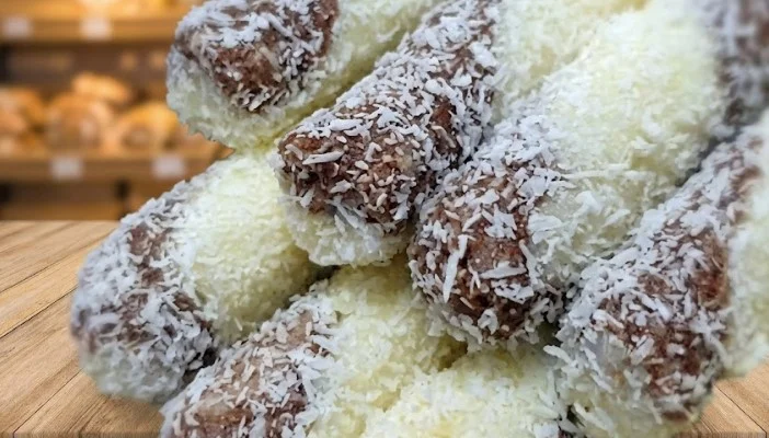 Brzi dvobojni rolat sa kokosom i čokoladom