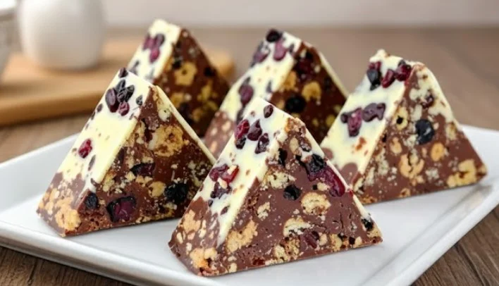 Čokoladne piramide sa orasima i suvim voćem