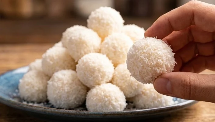 Domaće kokos kuglice sa bademom