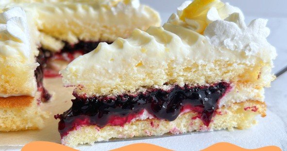 Najjednostavnija Torta od Limuna i Borovnica (Mekana kao oblak, bez stresa!)