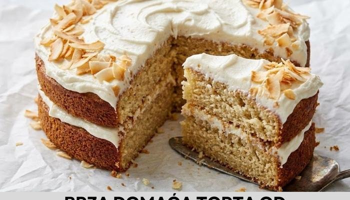 Najbolji recept za brzu domaću tortu od kokosa bez jaja