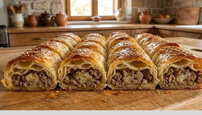 Najbolji Recept za Rolovanu Mesnu Pitu Sa Susamom