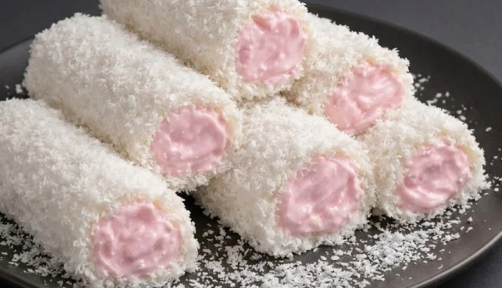 Neodoljive kokos rolnice sa jagodama