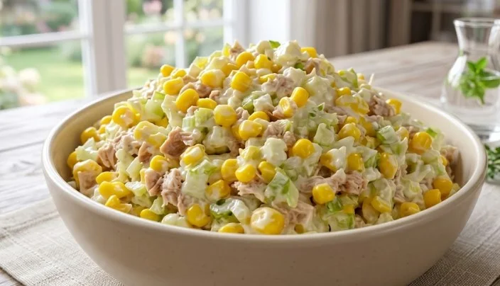 Posna kukuruz salata sa tunjevinom