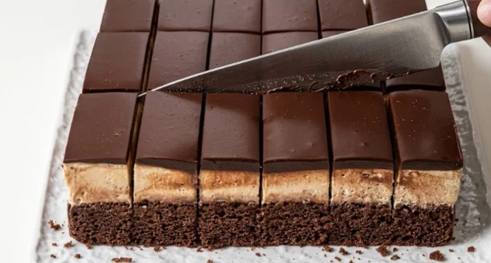 Kremaste čokoladne kocke sa bogatim biskvitom i svilenkastim mliječnim filom