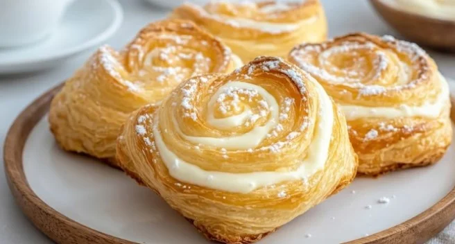 Domaće dansko biskvitno pecivo: Lisnata mliječna čarolija sa svilenkastim krem sirom