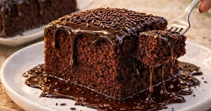 Domaći biskvitni čokoladni kolač bez upotrebe miksera i mliječnog maslaca