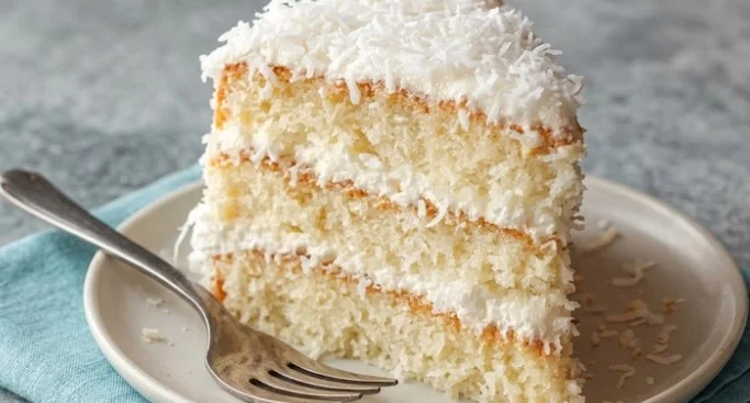 Starinska mekana torta od kokosa sa bogatim kremom i svilenkastim biskvitom