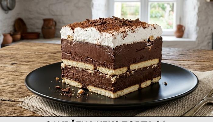 Najbolji recept za keks tortu sa čokoladnim pudingom