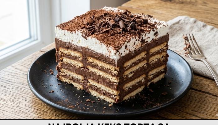 Najbolji recept za keks tortu sa čokoladnim pudingom