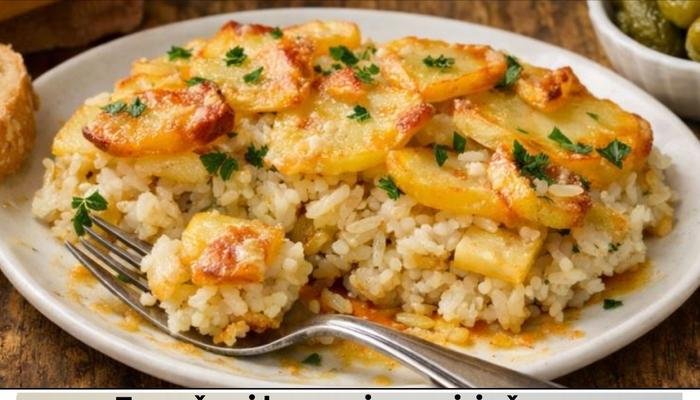 Zapečeni krompir sa pirinčem – jednostavno i ukusno jelo iz rerne