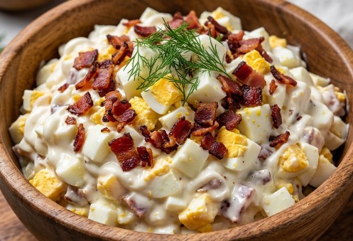 Kremasta Salata od Jaja i Slanine: Brzi Obrok Pun Proteina