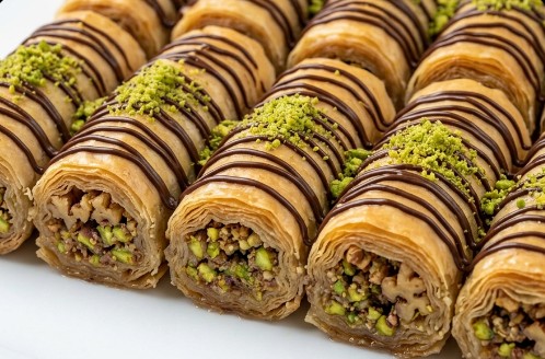 Najbolja Rolovana Baklava sa Lešnikom i Čokoladom