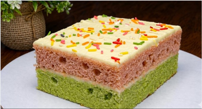 Super sočna Ribbon torta Šareni kolač koji se topi u ustima