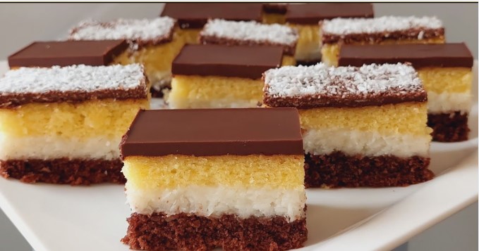 Kokos kocke na kašike Sve se peče zajedno brzo i jednostavno