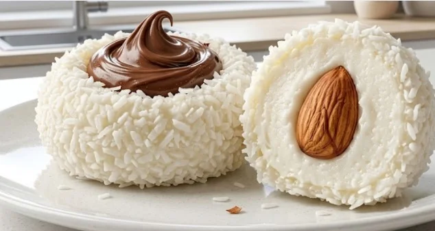 Sočna kokos gnezda sa čokoladnim kremom: Brzi desert bez pečenja