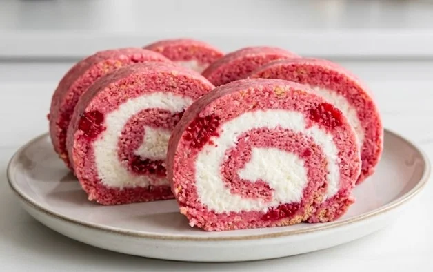 Najlepši brzi rolat sa malinama i kokosom bez pečenja