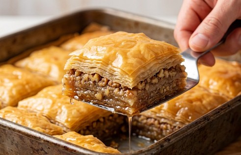 Sočna Baklava sa Orasima: Tradicionalni Sirupni Desert