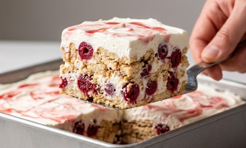 Brzi Kolač sa Višnjama: Nepečeni Osvežavajući Desert