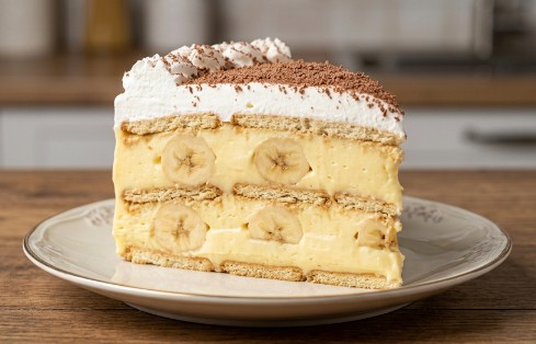 Keks Torta Sa Bananama: Brza i Kremasta Poslastica Bez Pečenja