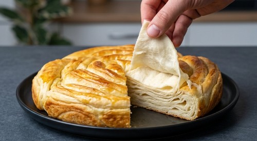 Meka Lisnata Pogača: Vazdušasta i Slojevita Domaća Pogača