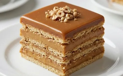Brza posna karamel keks torta: Karamelna magija bez paljenja rerne
