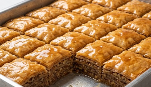 Sočna Domaća Baklava: Hrskavo savršenstvo preliveno zlatnim sirupom