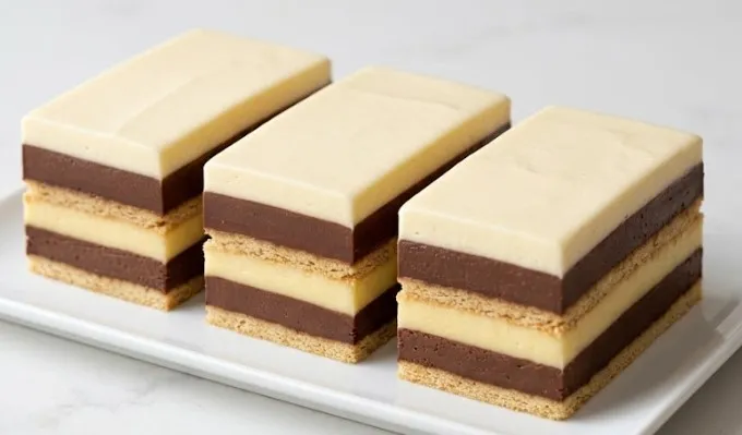 Puding kolač: Elegantna višeslojna simfonija baršunastih krema i prhke keks podloge