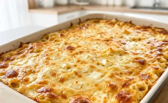 Zapečena testenina sa feta sirom: Savršen sklad bogate mlečne emulzije i hrskave zlatne korice